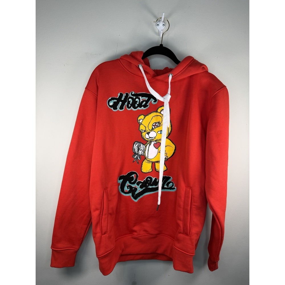 BLEEKER & MERCER‎ Red "Hood Grown" Graphic Hooded Sweatshirt Adult Large Red